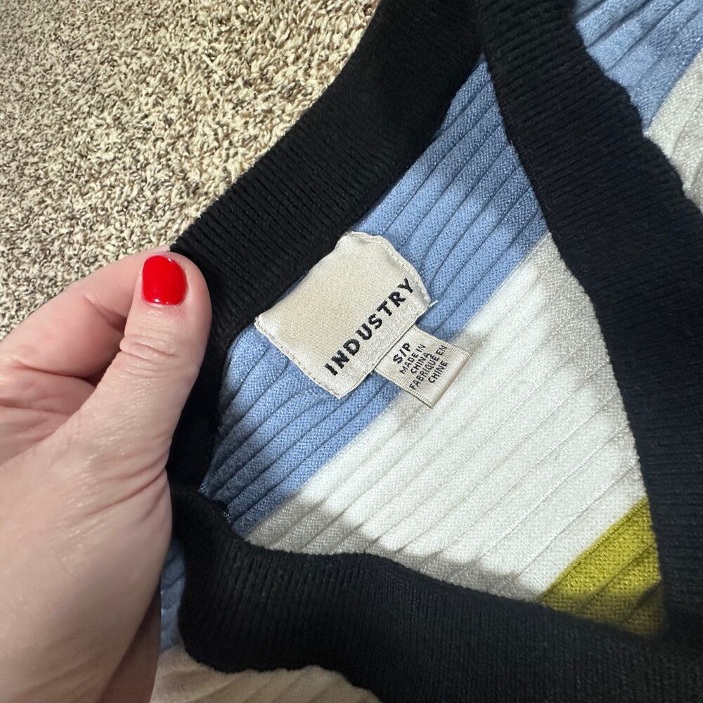 Industry Multi-Colored Bubble Sleeve Cardigan - S… - image 4